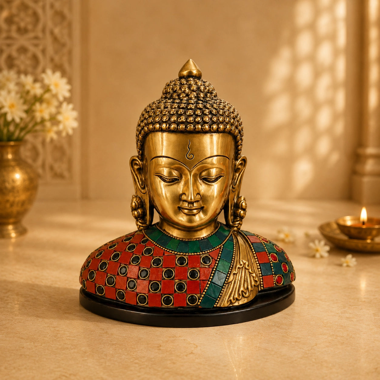 Budha Idols(Stone Designed)