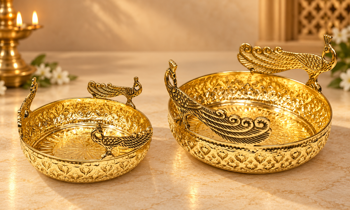 Peacock Carving Bowl