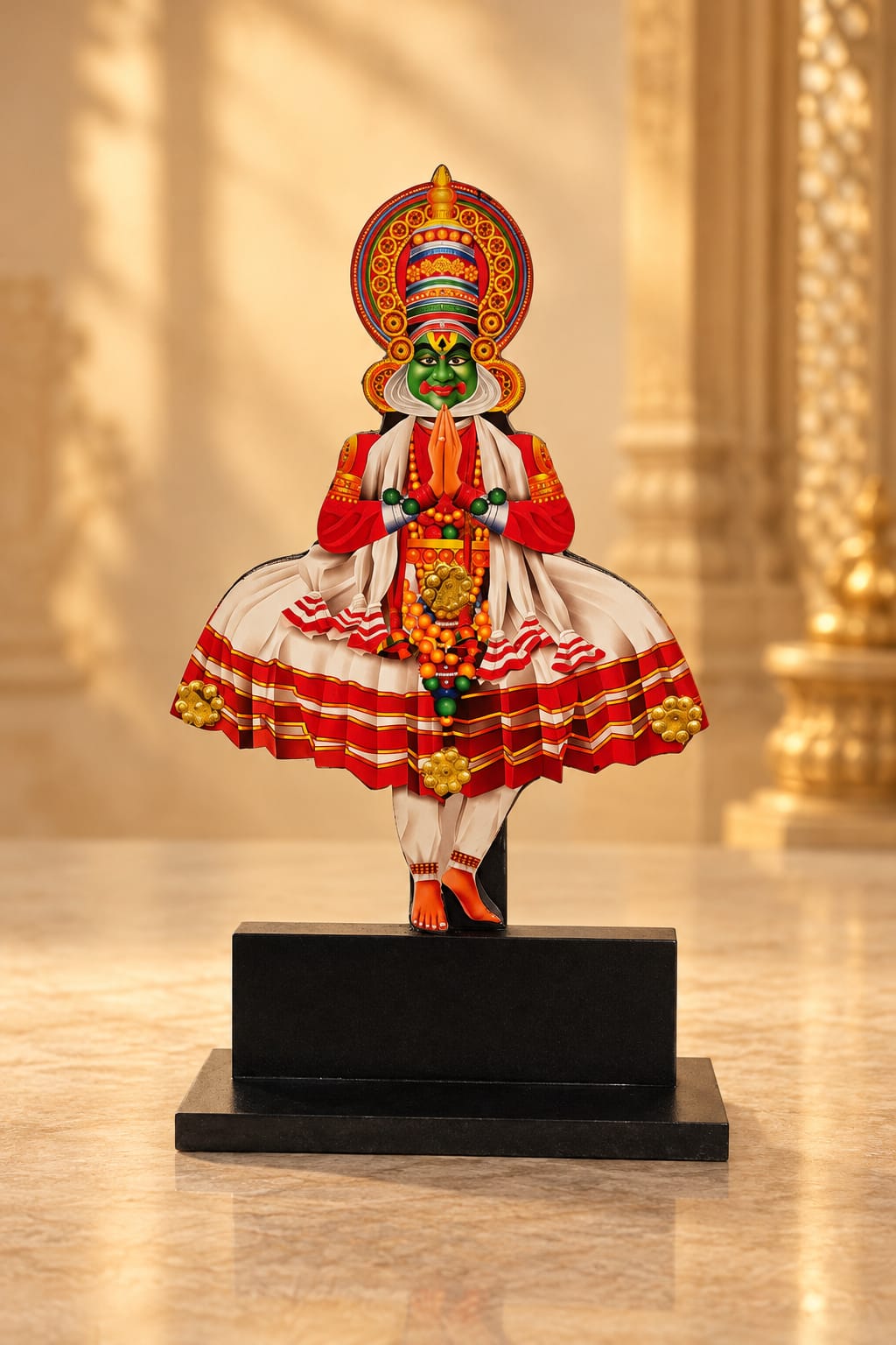 Wooden kathakali with Stand