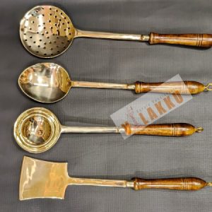 BRASS SERVING/COOKING LADLES - SET OF 4