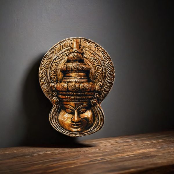 Kathakali Art Engraved Head ( Wall Hanging)